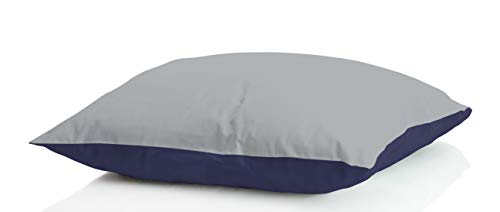 MB HOME BASIC N.2 Winter Pillows Iceland, Dark Blue/Light Grey, 50 x 80 cm