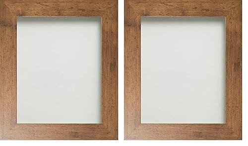 Frame Company Watson Range Rustic Photo Frame Fitted with Perspex, 5x5 Inch (Pack of 2)