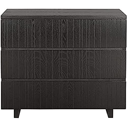SAFAVIEH Modern Wooden Storage Chest with 3 Drawers, in Black, 65 X 40 X 55