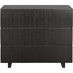 SAFAVIEH Modern Wooden Storage Chest with 3 Drawers, in Black, 65 X 40 X 55