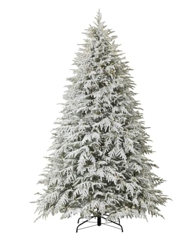 Pre-Lit Snow Flocked Grand Duchess Christmas Tree, 7.5 ft - 7.5ft snow-flocked tree with 14,820 tips and 750 warm white LEDs