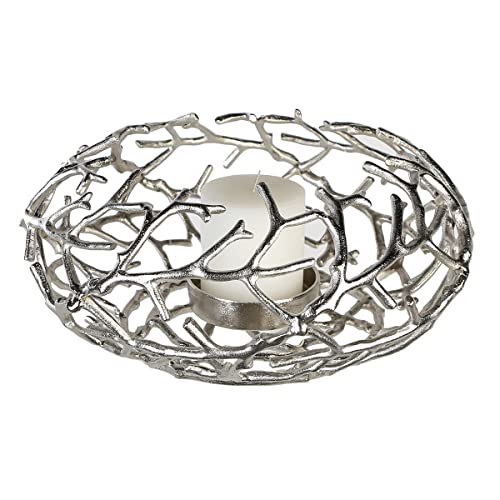 Casablanca Twigs Candlestick Antique Silver Diameter 42 cm