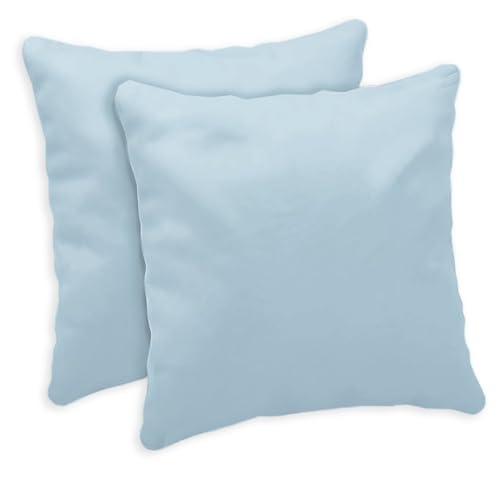 Giovanni Dolcinotti Set of 2 Sofa Cushion Covers 40 x 40 cm – Decorative Cushion Covers – 100% Cotton – Covers with Hidden Zipper – Sky – Atlanta Model
