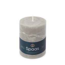 Spaas Rustic Pillar Candle 80/110 mm 65h, Light Grey
