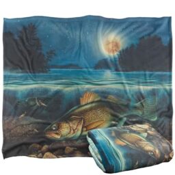 Jq Licensing Harvest Moon Walleye Fishing Silky Touch Super Soft Throw Blanket 152 X 127 Cm