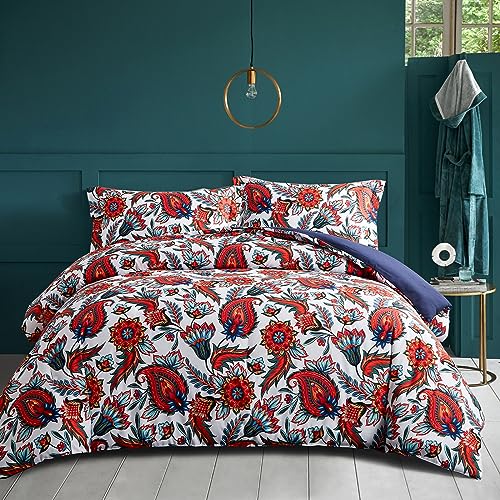 Ikawaapurry Floral Queen Size Comforter Set for Queen Bed Farmhouse Boho Bedding Comforter Sets Fluffy Lightweight Flowers Plants All Season 3 Pieces Comforter Queen with 2 Pillow Shames