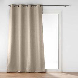 Douceur d'Intérieur, Thermal Insulated Curtain (140 x 260 cm) Polarine Linen, Insulated/Jacquard