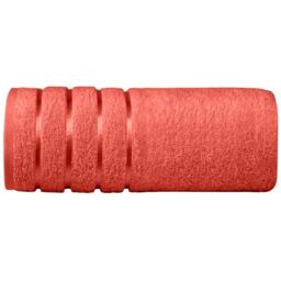 Elegant Comfort 100% Turkish Cotton 4 Lines Viscose Stripe Jumbo Bath Towel - Hotel Spa Quality Extra Large 35 x 70 Inch Bath Towel Ultra Soft, Super Absorbent Quick Dry Large Bath Towel, Coral