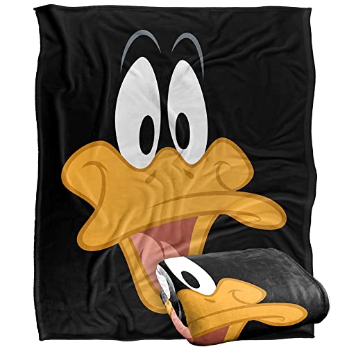 LOONEY TUNES Blanket, 152 x 127 cm, Daffy Face Silky Touch Super Soft Throw