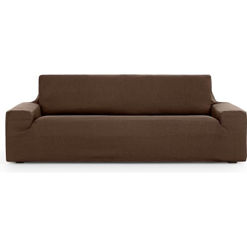 ECOMMERC3 Universal and Versatile 2 Seater Sofa Cover ??? Brown Sofa Cover Protector Easy to Install for Back, Seat and Arms