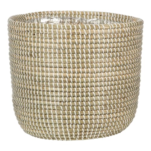 Scheurich Seagrass Natural Wicker Basket Planter ??22 White