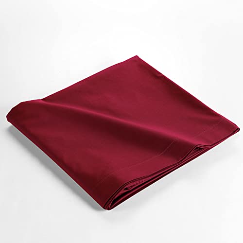 douceur d'intérieur Flat Sheet 180 x 290 cm 100% Organic Cotton Biolina Burgundy