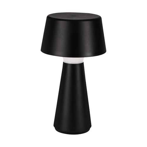 Eglo LED Outdoor Table lamp Scorrano, Rechargeable Bedside lamp Touch dimmable, Cordless Outside Garden Light, Rechargeable via USB, Plastic in Black, Warm White-Cold White, IP44