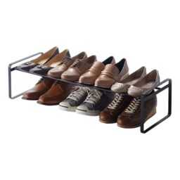 YAMAZAKI Frame Extendable Shoe Rack, black