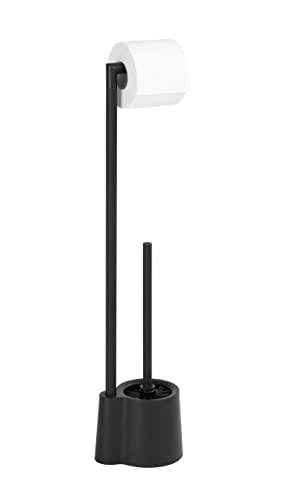 WENKO Avola 22989100 Toilet Brush Holder, Black, 13 x 66, 5 x 16 cm