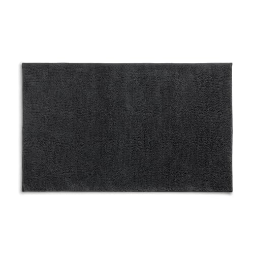 kela Maya Non-Slip Bath Mat, 70 x 120 x 1.5 cm, Dark Grey, Washable, Recycled Polyester, Fluffy Bath Mat