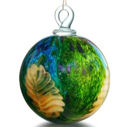 "QFkris 4"" Hanging Gazing Balls for Gardens Decorative Outdoor Hand-Blown Glass Ornament Friendship Balls Witch Ball"