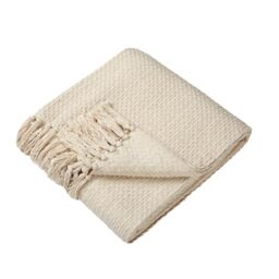 Drift Home Hayden Throw, Recycled Cotton, Cream, 200 x 200cm