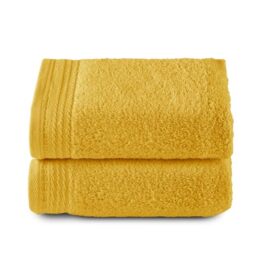 Top Towel - Premium - Large Bath Towels - Bath Towels -2 Hand Towels -50 x 100 cm - 100% Cotton - 600 g - Lemon