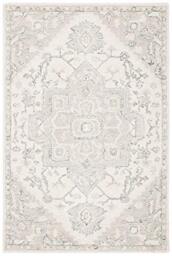 Safavieh Traditional Rug for Living Room, Dining Room, Bedroom - Micro-Loop Collection, Short Pile, in Ivory and Beige, 60 x 110 cm
