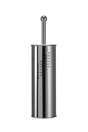 Croydex Stainless Steel Toilet Brush and Holder - Freestanding - Polished Finish