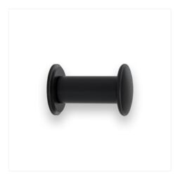 EVI Herrajes - Coat Hook - Bathroom Wall Hanger - Stainless Steel - Black Lacquered - for Hanging Clothes, Coats or Towels- Towel Rack with Invisible Screw - 188CBNG