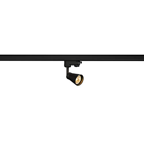 SLV 3-Phase System spot AVO/Spotlight, LED spot, Ceiling Spotlight, Ceiling Light, Track System, Interior Lighting / GU10 50W Black