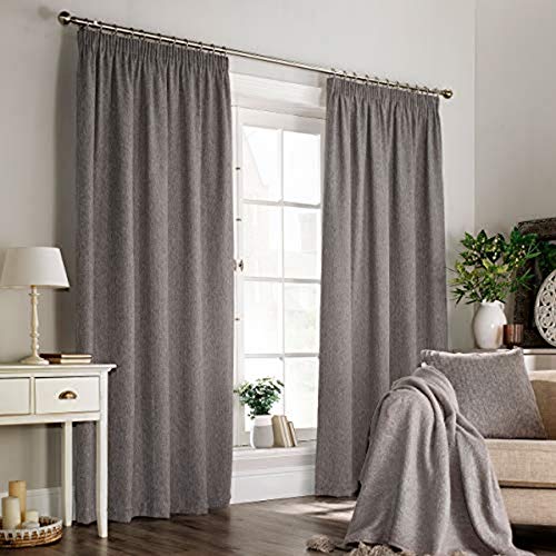 "Furn Harrison Ringtop Eyelet Curtains (Pair) -Ready Made-Polyester-Grey-229cm x 183cm, Polyester, Grey, 229 x 183cm (90"" x 72"" inches)"