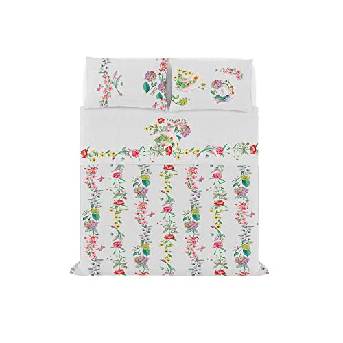 Italian Bed Linen JOLIE Digital Print Bedspread Sheet and Pillow Cases, Karin, Double