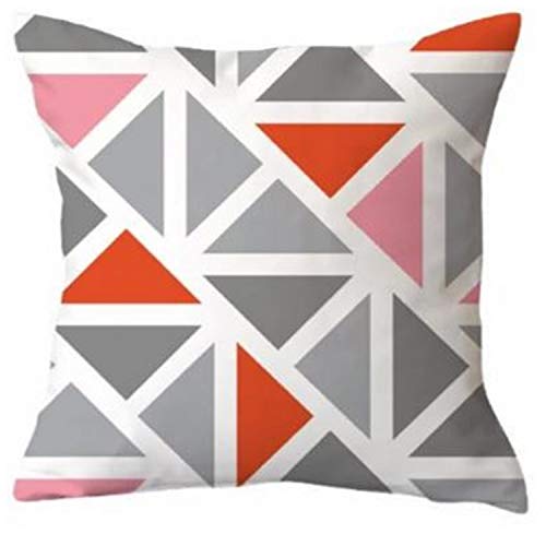 Penguin Home® 100% Cotton Decorative Double Sided Square Cushion Covers with Invisible Zipper 45cm x 45cm x 18” (Set of 4, Coral/Pink), 45 X45 X1 cm