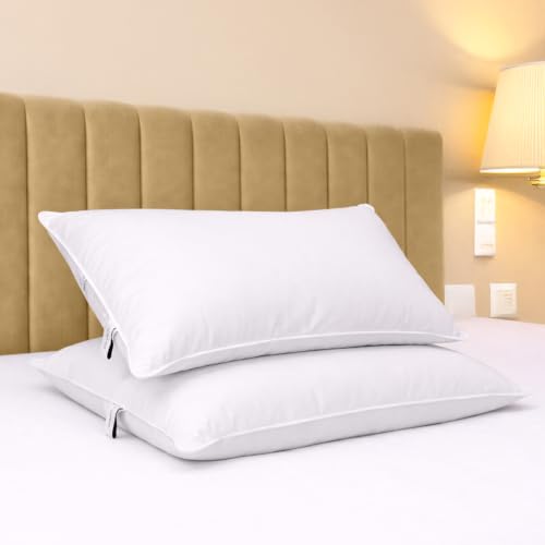 Bianca Fine Linens Luxury Goose Down Pillow Pair White