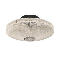 Eglo Ceiling Lamp Midsumer, Fabric Flush Mount Light Fixture