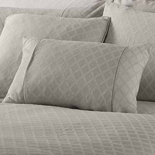 Dreams & Drapes Woven - Croma - Jacquard Filled Cushion - 30 x 50cm in Silver