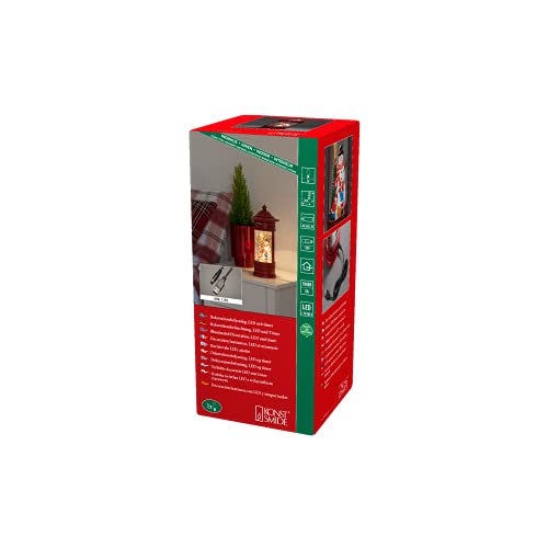Konstsmide Christmas Decorations LED Snow Globe Post Box Snowman and Children/Indoor, 5 Hour Timer/Battery Operated: 3xAA 1.5V (excl.)/Water Filled Christmas Lantern 1 Warm White Diodes
