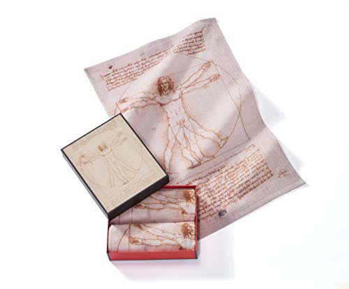 Musearta GT2-LV-VM-V433107 Unisex Guest Towels with The Vitruvian Man of the Artist Leonardo da Vinci Made of Cotton 40 x 60 cm Set of 2