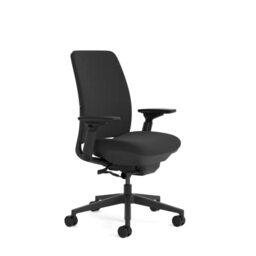 Steelcase Ergonomic office chair: Amia,4D armrests, Seat Depth, Black