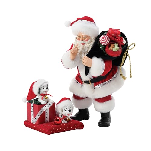 Department 56 Possible Dreams Disney 101 Dalmatians and Santa Reasons to Love Christmas Figurine Set, 10 Inch, Muticolor