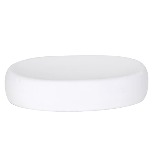 MSV Soft Touch Ceramic Soap Dish KYOTO White, 12.5 x 8.5 x 2.5