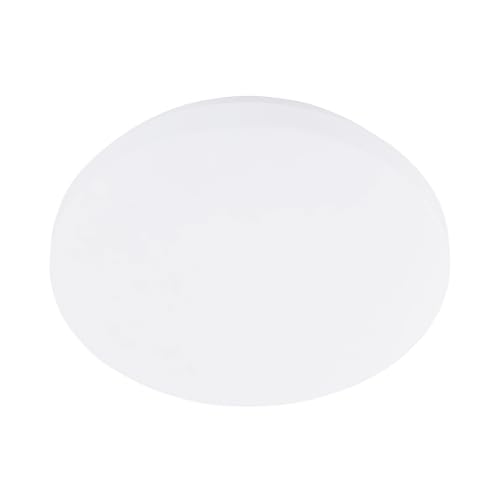 Eglo LED Ceiling Light Fixture Pogliola-E, Round Flush-Mount lamp, Kitchen and Office Lighting, White Metal and Plastic, Neutral White, Ø 22 cm