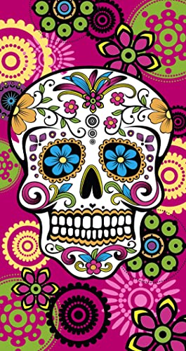 Miracle Home. Mexican Pumpkin Microfibre Towel, 100% Polyester, 95 x 175 cm. Fuchsia. 11749