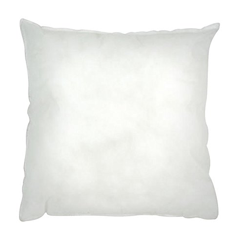 "Riva Home Paoletti Hollowfibre Cushion Pad Insert Inner- Standard Square Shape - 100% Polyester Filling - Double Stitched Edges - 45 x 45cm (18"" x 18"" inches) - Designed in the UK, White, CPAD4545"