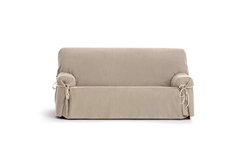 Eysa Waterproof and breathable sofa cover with ties Loira Protect 3 seaters colour 01/beige