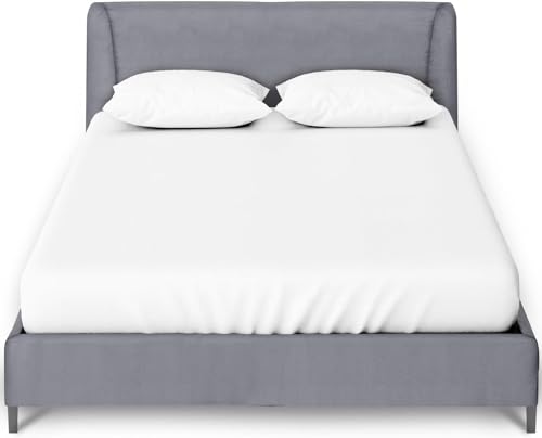 GC GAVENO CAVAILIA Percale Super King Size Fitted Sheets - Plain Dyed Bedding - 25Cm Anti Wrinkle Non Iron Polycotton Bed Sheet - White