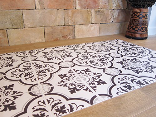Laroom Kitchen Design Rug Bollato Estoril Vinyl Antiliscane Grey 65 x 100 x 0.3 cm