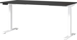 Germania Desk 7907-569, in graphite/white, el. height-adjustable, 120 x 120 x 80 cm (WxHxD)
