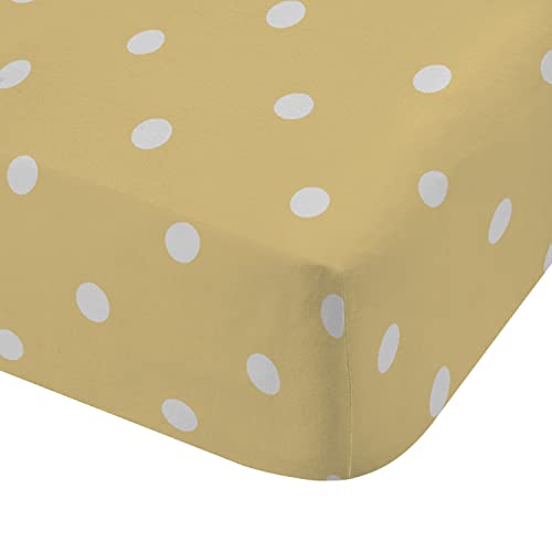Catherine Lansfield Blue/Ochre Fitted Bottom Sheet 160 x 200 cm