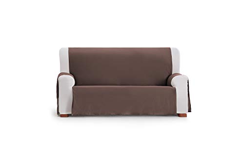 Eysa Waterproof and breathable sofa cover, 100% polyester, brown, 150 cm Somme Protect
