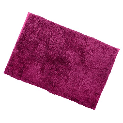 Berry Soft Tufted Microfibre Bathroom Shower Bath Mat Rug Non-Slip Back 50x80cm