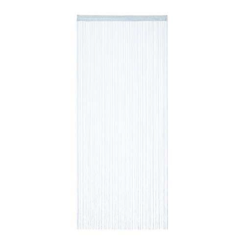 Relaxdays String Curtain, Pull-through, can be shortened, for Doors & Windows, Decorative, Washable, 90 x 245cm, Silver