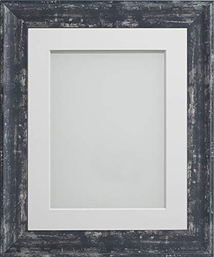 Frame Company Lynton Coal Photo Frame with White Mount, 7x5 for 5x3.5 inch, fitted with perspex